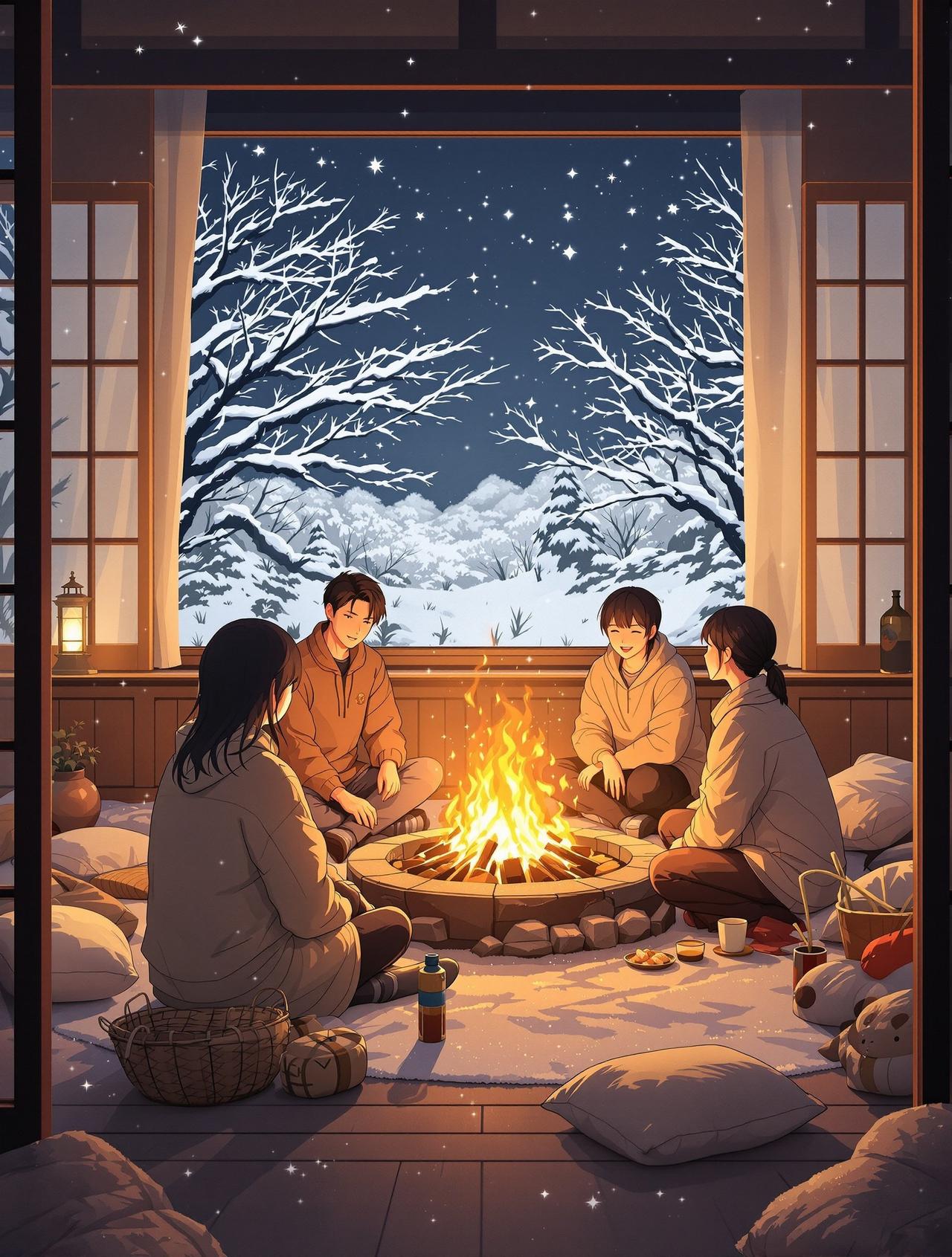 AI理论 围炉夜话 - 冬夜温暖物语,友谊物语治愈短剧排行榜